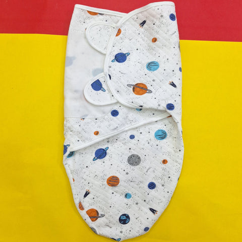 Hudson Baby - Quilted Swaddle Wrap - Planets