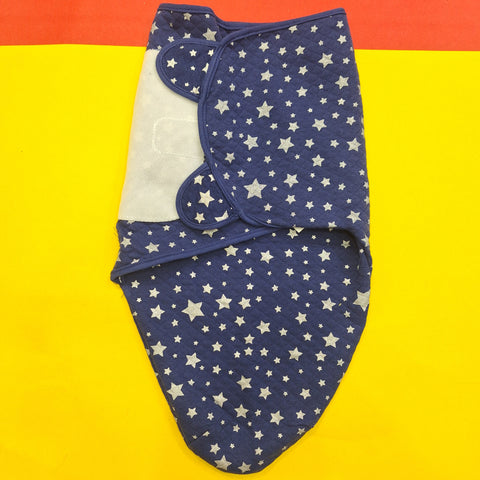 Hudson Baby - Quilted Swaddle Wrap - Silver Stars