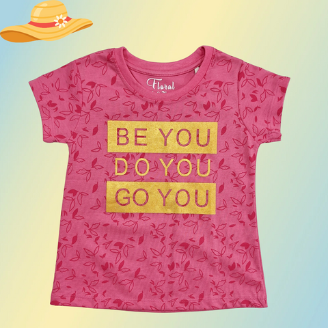 Floral - Cropped T-Shirt - Be You - Pink