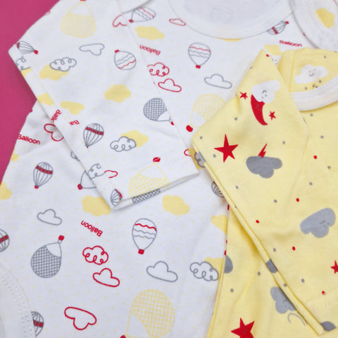 TBS - Pack of 3 Short Body Long Sleeves Bodysuits - Yellow