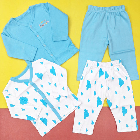 TBS - Pack of 2 - Night Suits - Blue & Clouds