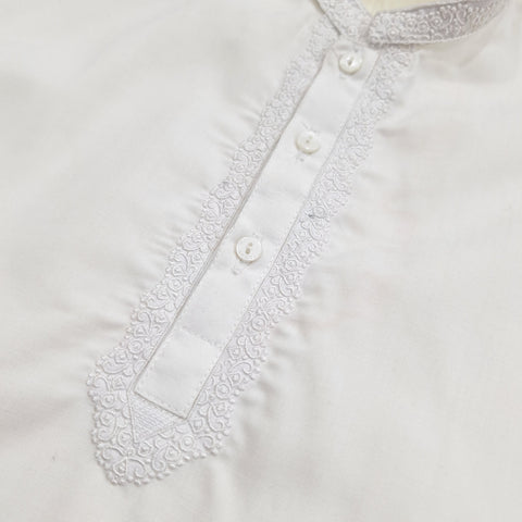 TBS - Kurta Shalwar - Wash N Wear - Off White