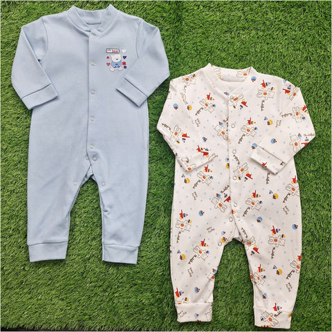 TBS - Pack of 2 Sleep Suits - Vol 02-25 - Blue & Bear