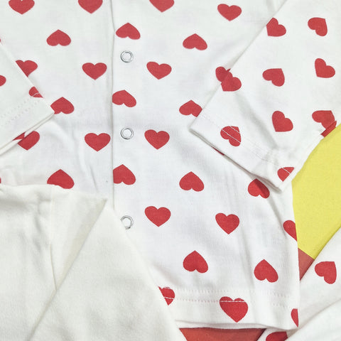 TBS - Pack of 2 - Night Suits - White & Hearts