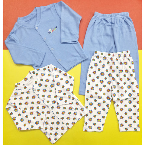 TBS - Pack of 2 - Night Suits - Blue & Circles