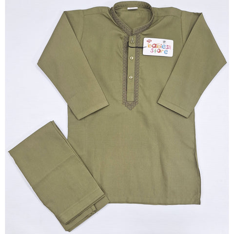 TBS - Kurta Shalwar - Wash N Wear - Green