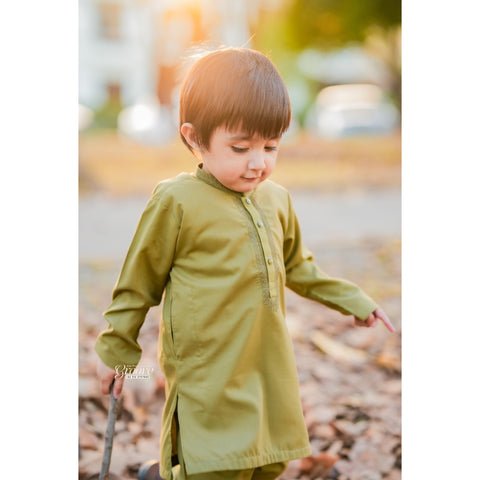 TBS - Kurta Shalwar - Wash N Wear - Green