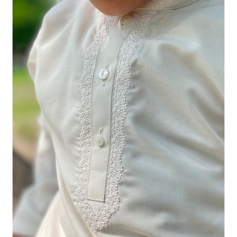 TBS - Kurta Shalwar - Wash N Wear - Off White