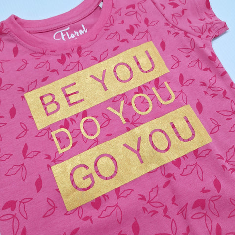 Floral - Cropped T-Shirt - Be You - Pink