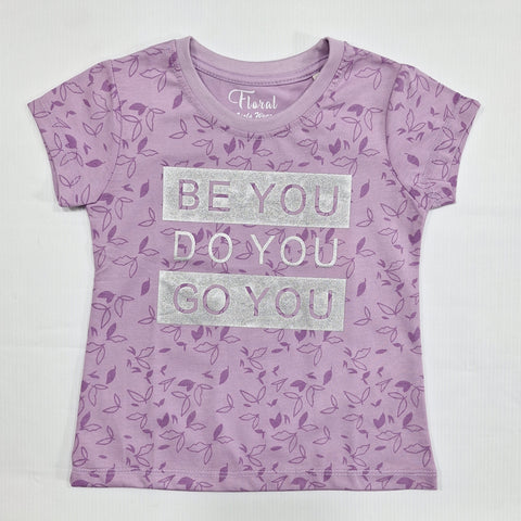 Floral - Cropped T-Shirt - Be You - Purple