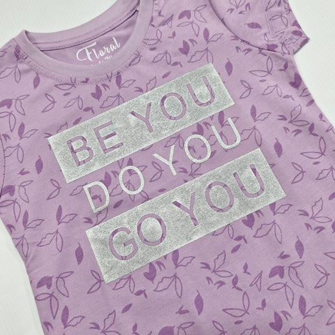 Floral - Cropped T-Shirt - Be You - Purple