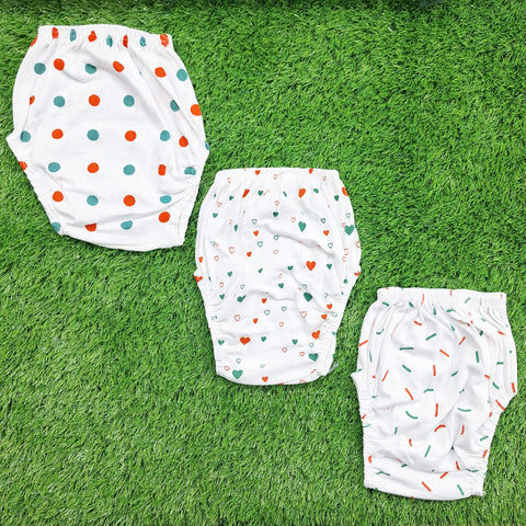 Pack of 3 - Printed - Briefs - Circles Hearts Sprinkles