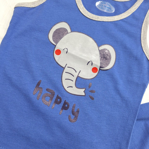 Sando & Shorts - Dark Blue - Elephant