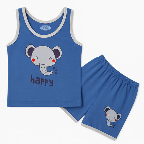 Sando & Shorts - Dark Blue - Elephant