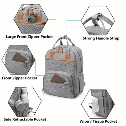 Kabaqoo - Waterproof Diaper Backpack - Pink