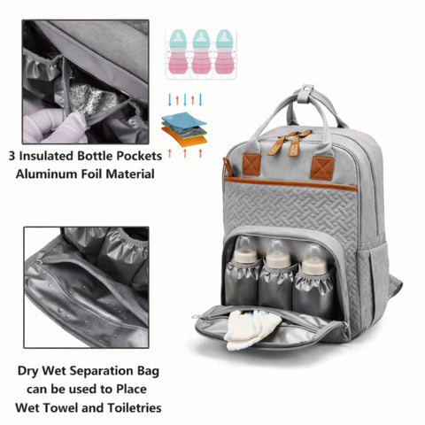 Kabaqoo - Waterproof Diaper Backpack - Pink