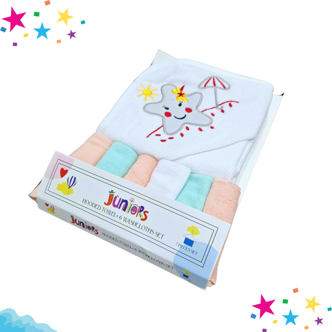 7 Pieces - Junior's - Bath Towel Gift Set