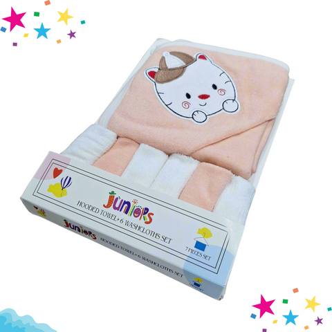 7 Pieces - Junior's - Bath Towel Gift Set
