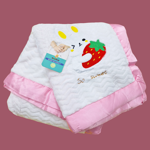 Raccoon Baby - Fur Blanket - White - Rabbit