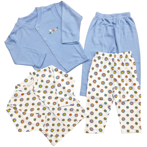 TBS - Pack of 2 - Night Suits - Blue & Circles