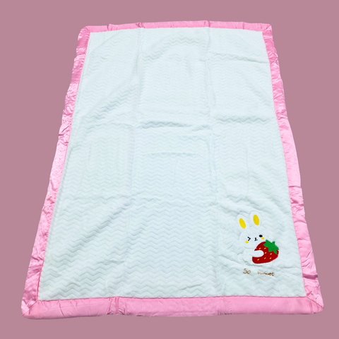 Raccoon Baby - Fur Blanket - White - Rabbit