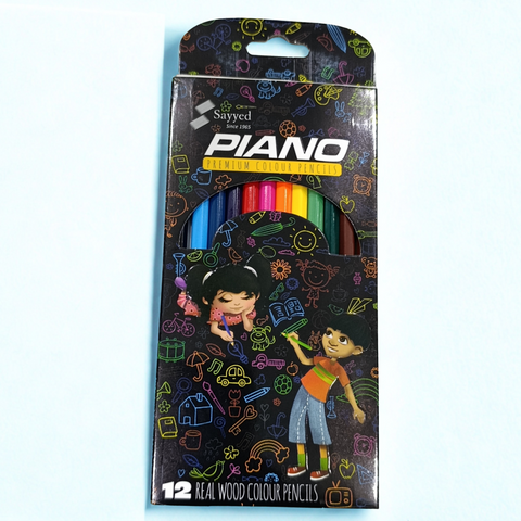 Piano  - Pack of 12 - Color Pencils - Black - 4165