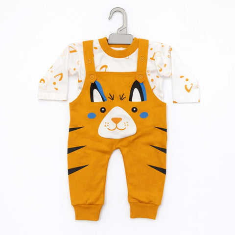 JS - 2 Pieces - Dungaree Set - Yellow - Lion