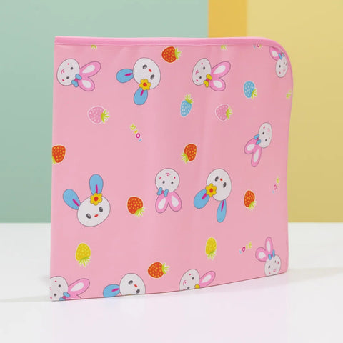 Diaper Changing Sheet - Medium - 27*19 Inches - Pink - Strawberry & Rabbit