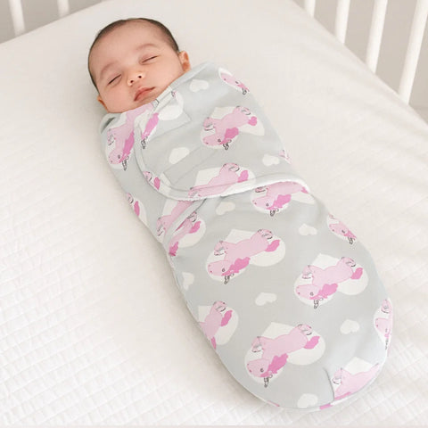 Aifeier - Plush Swaddle Wrap - Unicorn & Hearts
