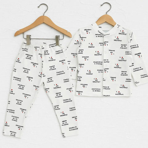 TBS - Night Suit - White - Awesome Parents