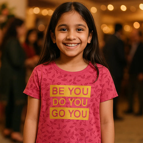 Floral - Cropped T-Shirt - Be You - Pink