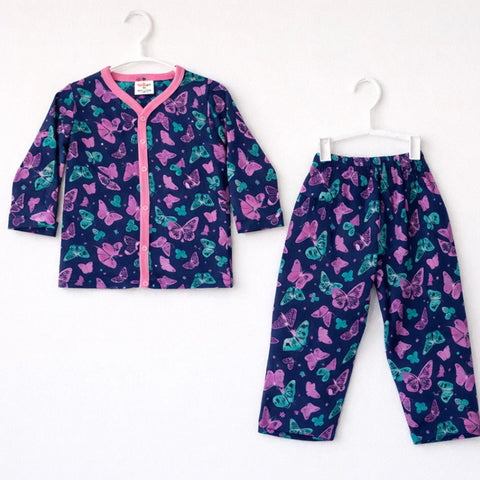 TBS - Cotton Jersey - Night Suit - Pink - Butterfly - 26