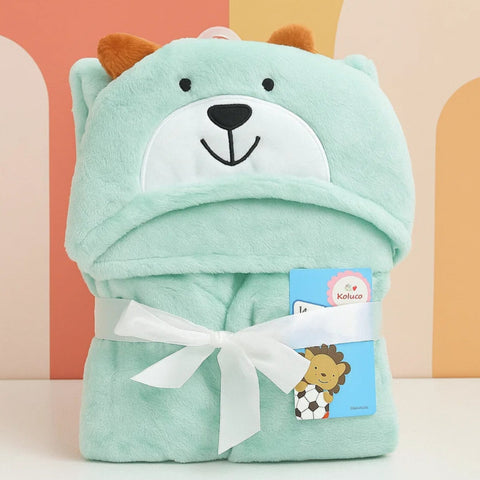 Kolaco - Hoodie Blanket - Green - Bear
