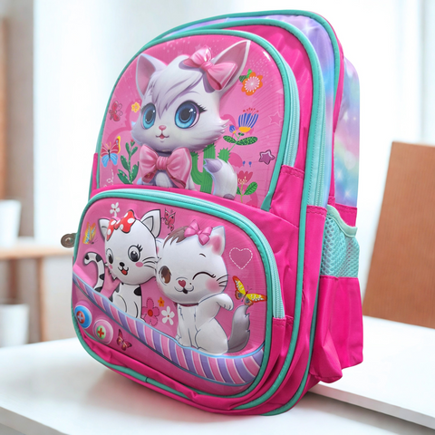 School Bag - Pink - Lovely Cat- DW10