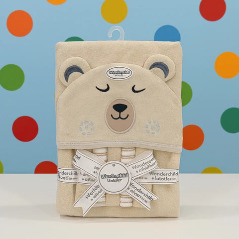 6 Pieces - Wonderchild - Bath Towel Gift Set - Skin - Bear