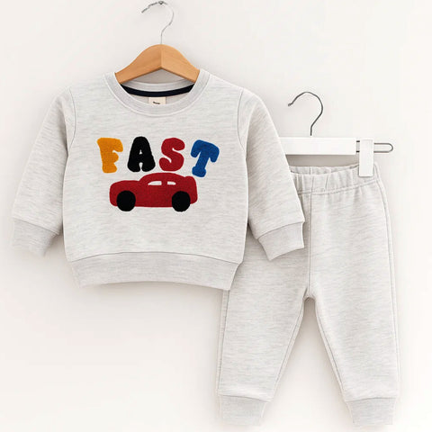 Wow - 2 Pieces - Suit Set - Light Grey - Fast