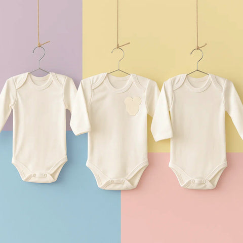 TBS - Pack of 3 - Plain Bodysuits - White