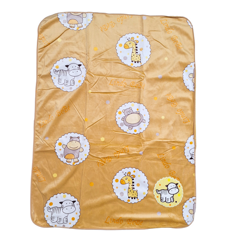 For Baby - Fur Blanket - Brown - Cow