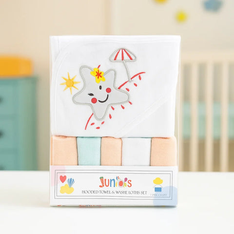 7 Pieces - Junior's - Bath Towel Gift Set