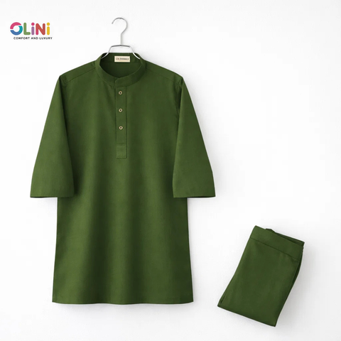 OLINI - Wash N Wear - Kurta Shalwar - Mehndi