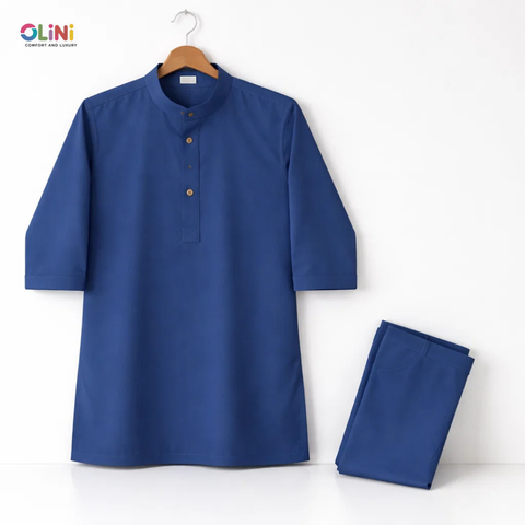 OLINI - Wash N Wear - Kurta Shalwar - Dark Blue