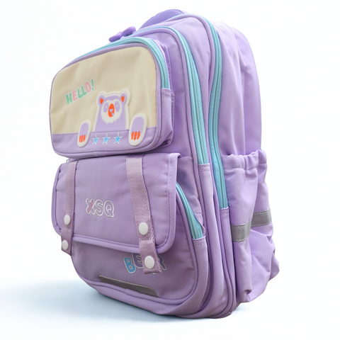 School Bag - Purple - Bear - DW08