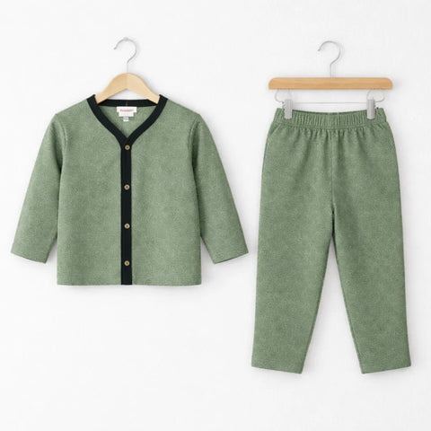 TBS - Cotton Jersey - Night Suit - Green - Prism - 26