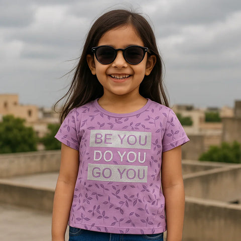 Floral - Cropped T-Shirt - Be You - Purple