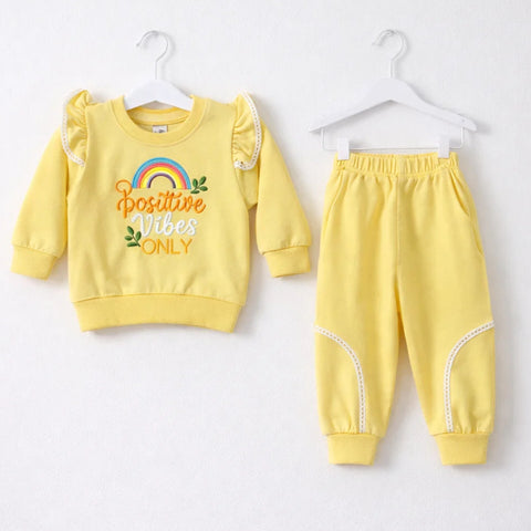 OK Baby - 2 Pieces - Suit Set - Yellow - Positive Vibes
