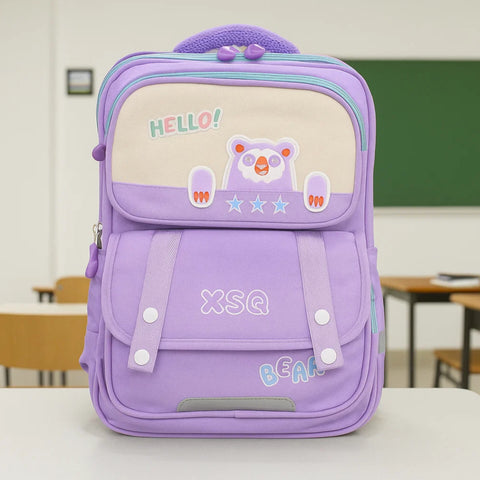 School Bag - Purple - Bear - DW08