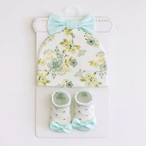 2 Pieces - Hat & Booties - Gift Set - Girls