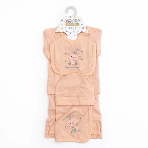 Baby Care - Cotton Jersey - 6 Pieces - Elephant - Starter Set - Peach