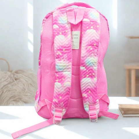 School Bag - Dark Pink - Rainbow - DW17