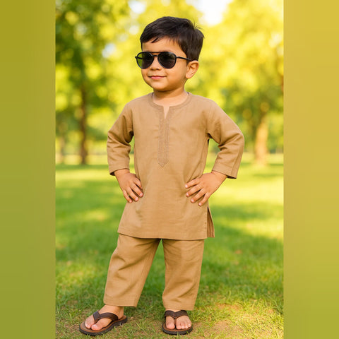 TBS - Kurta Shalwar - Vol 25 - Light Brown